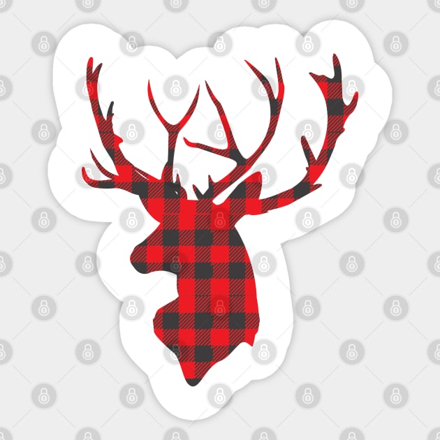 Christmas Reindeer Sticker by Rise And Design